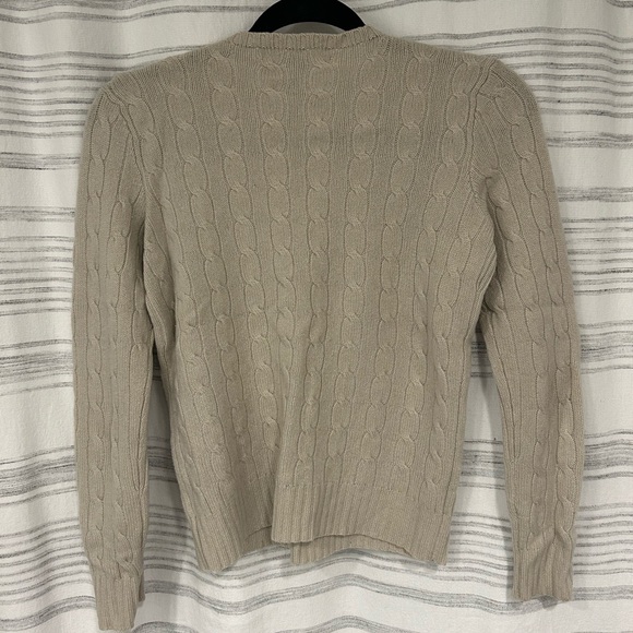 Ralph Lauren cable knit crewneck sweater - Beige/ cream - Picture 2 of 4